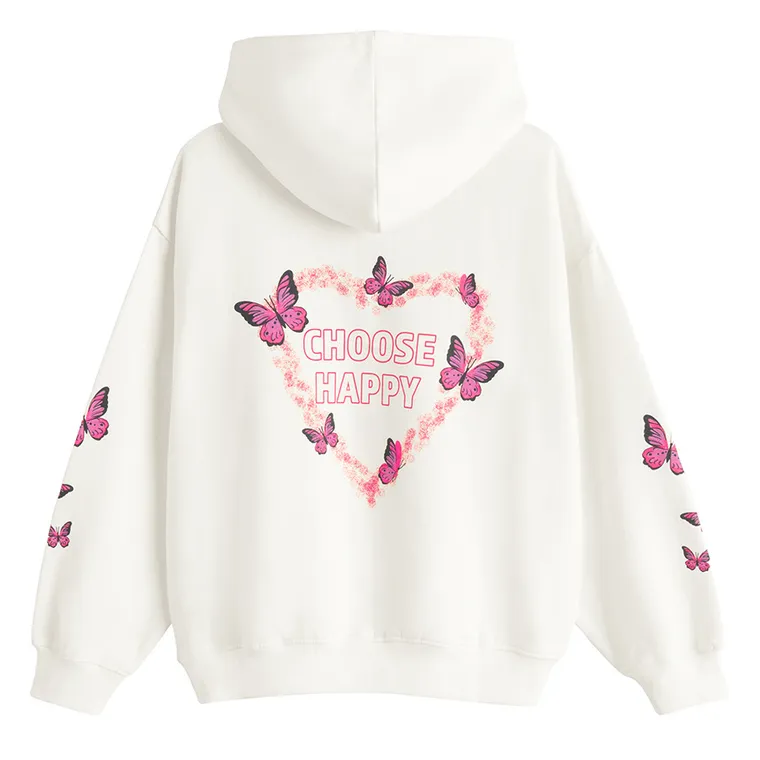 Cool Club, Bluza dziewczęca z kapturem, ocieplana, biała