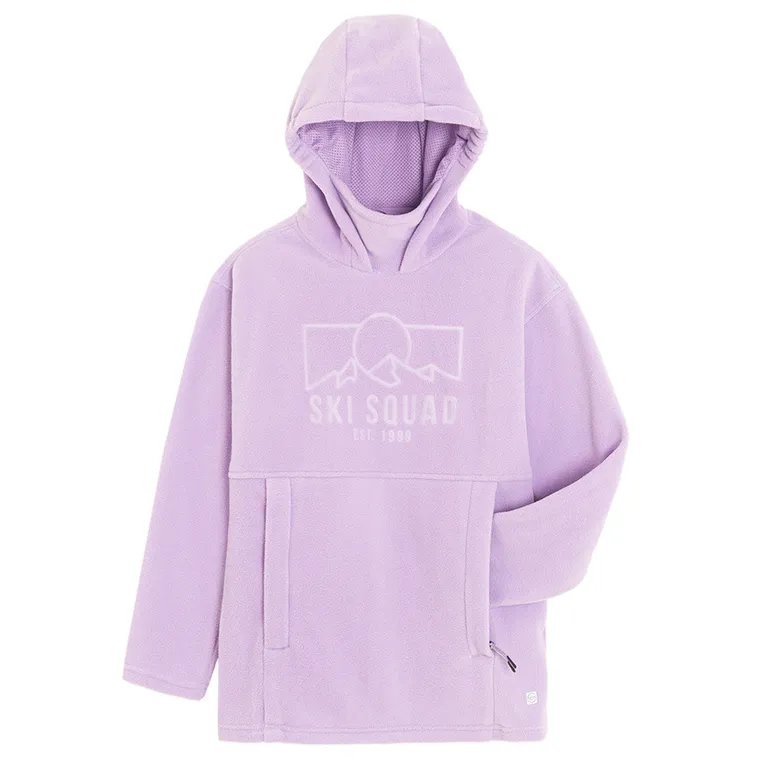 Cool Club, Bluza dziewczęca z kapturem, polarowa, fioletowa