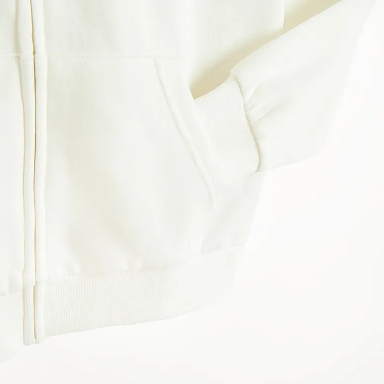 Cool Club, Bluza dziewczęca z kapturem, rozpinana, biała