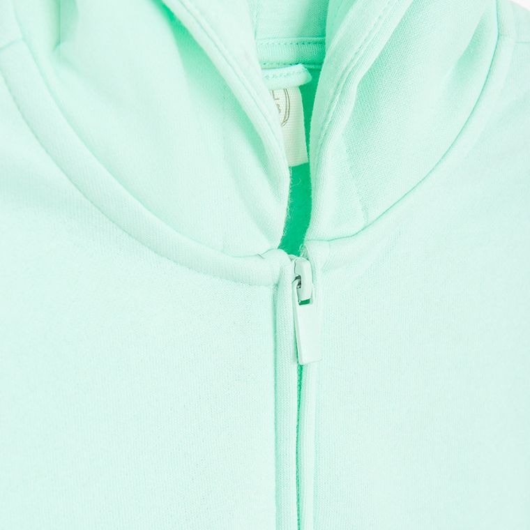 Cool Club, Bluza dziewczęca z kapturem, rozpinana, ocieplana, miętowa