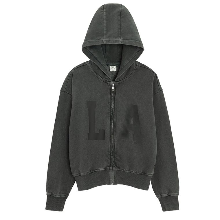 Cool Club, Bluza dziewczęca z kapturem, rozpinana, szara