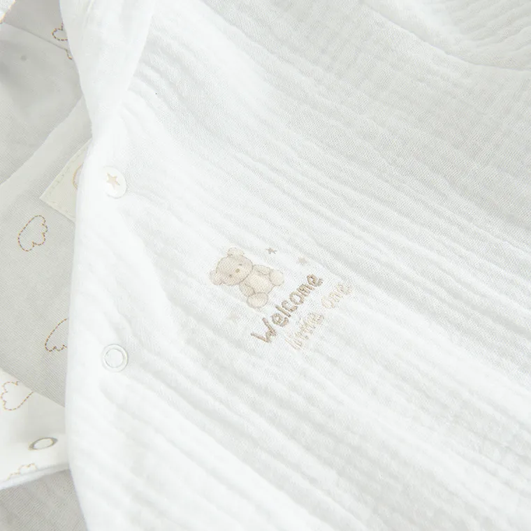 Cool Club, Bluza niemowlęca z kapturem, bawełna organiczna, biała