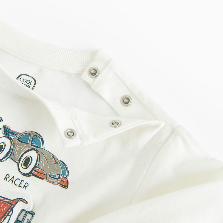 Cool Club, Bluzka chłopięca z długim rękawem, biała