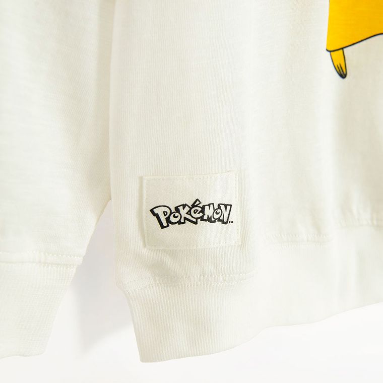 Cool Club, Bluzka chłopięca z długim rękawem, biała, Pokemon