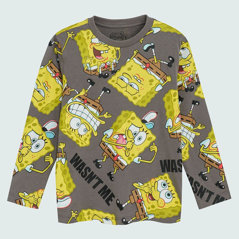 Cool Club, Bluzka chłopięca z długim rękawem, mix, SpongeBob, zestaw, 2 szt.