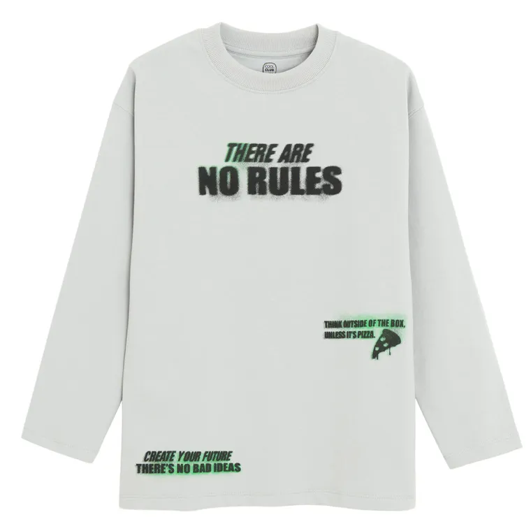 Cool Club, Bluzka chłopięca z długim rękawem, szara