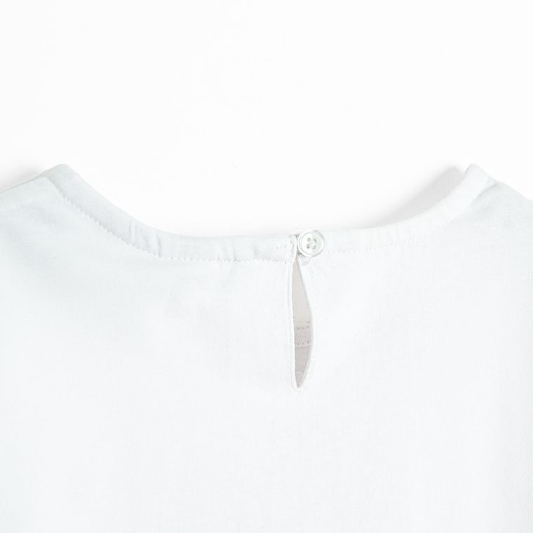 Cool Club, Bluzka dziewczęca z długim rękawem, biała