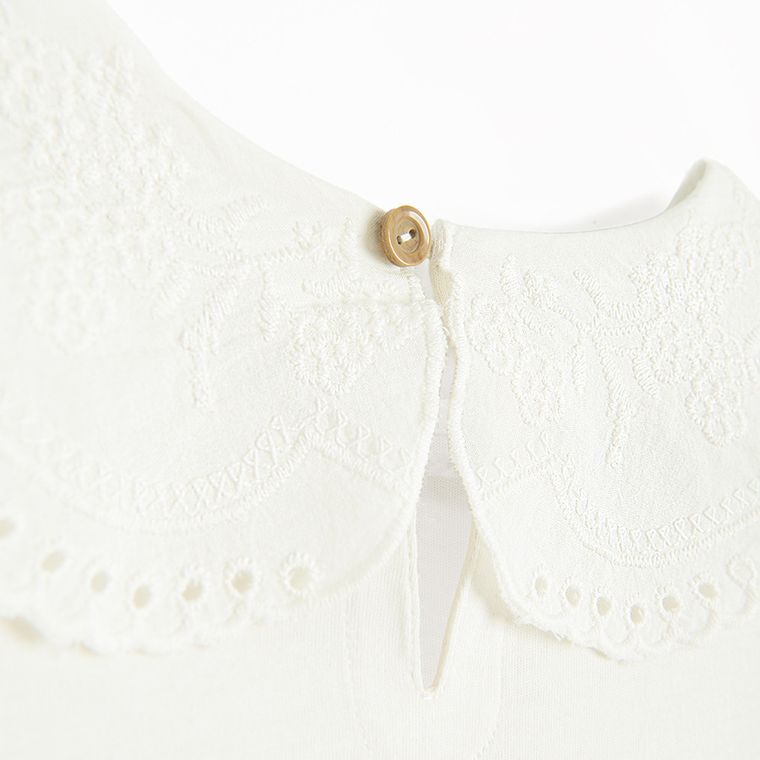 Cool Club, Bluzka dziewczęca z długim rękawem, biała