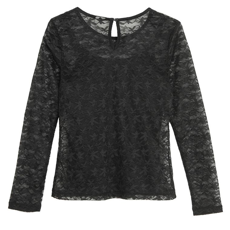 Cool Club, Bluzka dziewczęca z długim rękawem, czarna