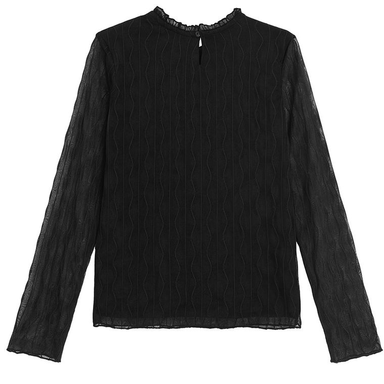 Cool Club, Bluzka dziewczęca z długim rękawem, czarna