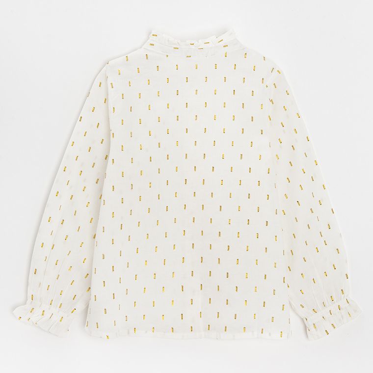 Cool Club, Bluzka dziewczęca z długim rękawem, ecru