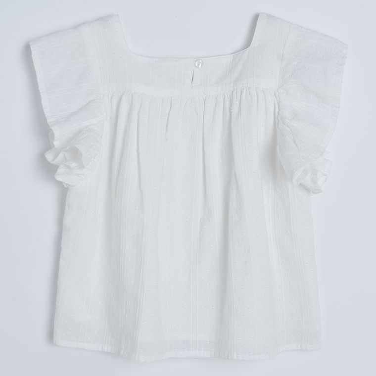 Cool Club, Bluzka dziewczęca z krótkim rękawem, biała