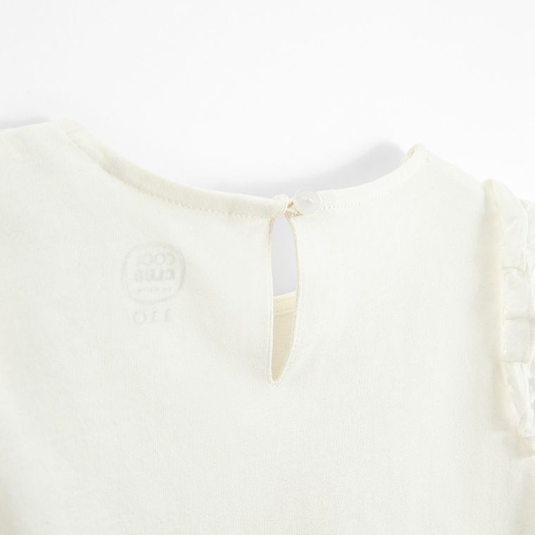 Cool Club, Bluzka dziewczęca z krótkim rękawem, biała