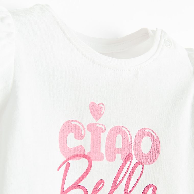 Cool Club, Bluzka dziewczęca z krótkim rękawem, biała