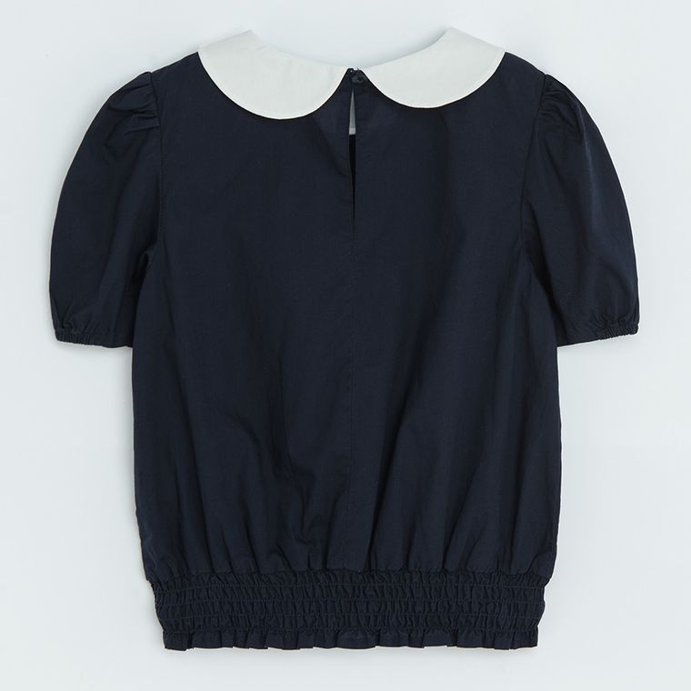 Cool Club, Bluzka dziewczęca z krótkim rękawem, granatowa