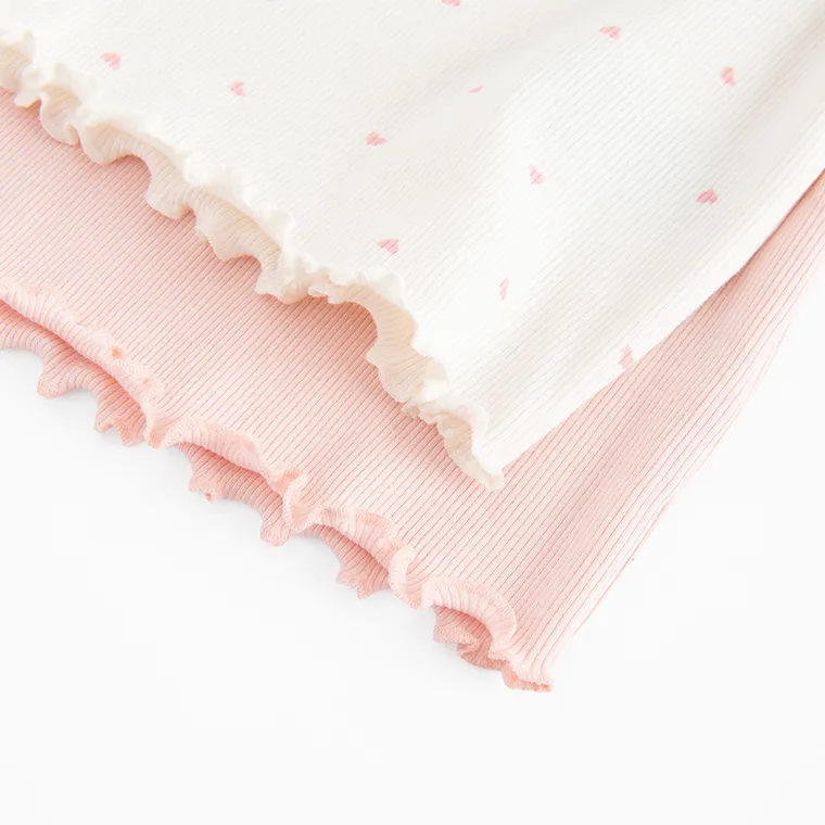 Cool Club, Bluzka dziewczęca z krótkim rękawem, prążkowana, mix, zestaw, 2 szt.