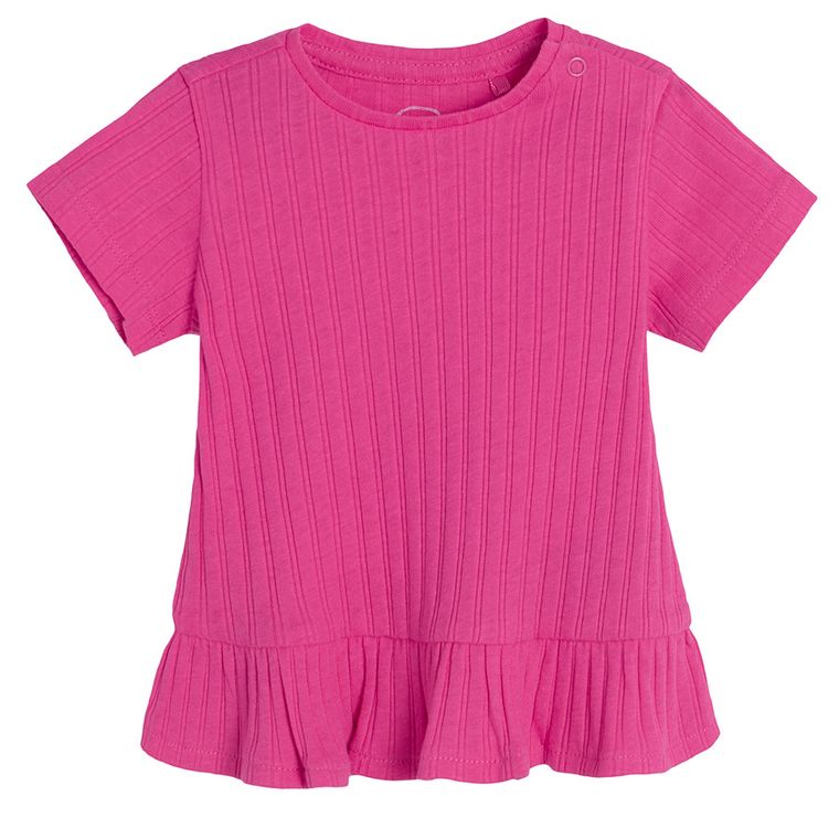 Cool Club, Bluzka dziewczęca z krótkim rękawem, różowa, zestaw, 2 szt.