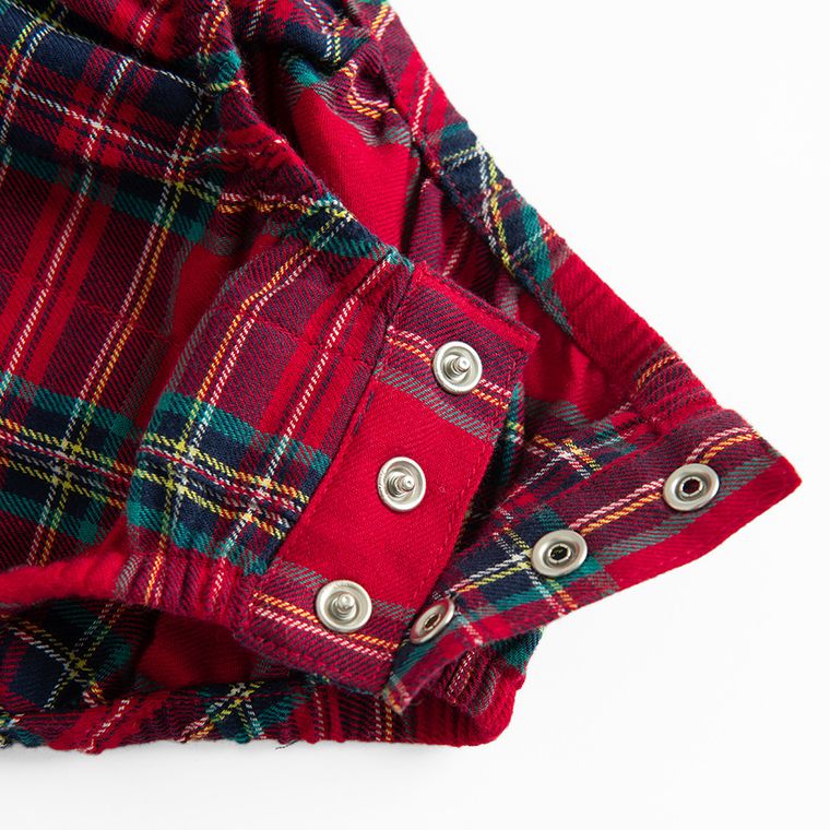 Cool Club, Body chłopięce z długim rękawem, koszulowe, czerwone