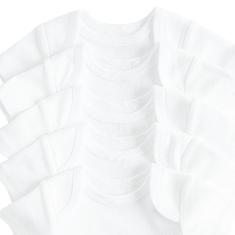 Cool Club, Body chłopięce z krótkim rękawem, białe, zestaw, 5 szt.