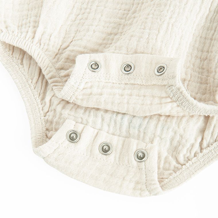 Cool Club, Body chłopięce z krótkim rękawem, muślinowe, beżowe