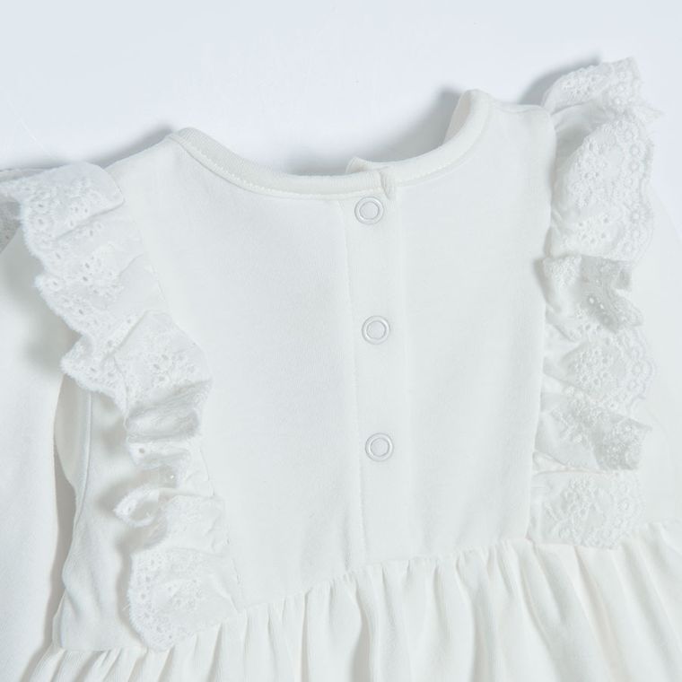 Cool Club, Body dziewczęce z długim rękawem, ecru