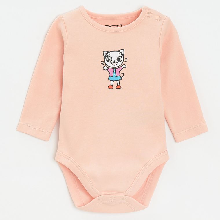 Cool Club, Body dziewczęce z długim rękawem, mix, Kicia Kocia, zestaw, 3 szt.