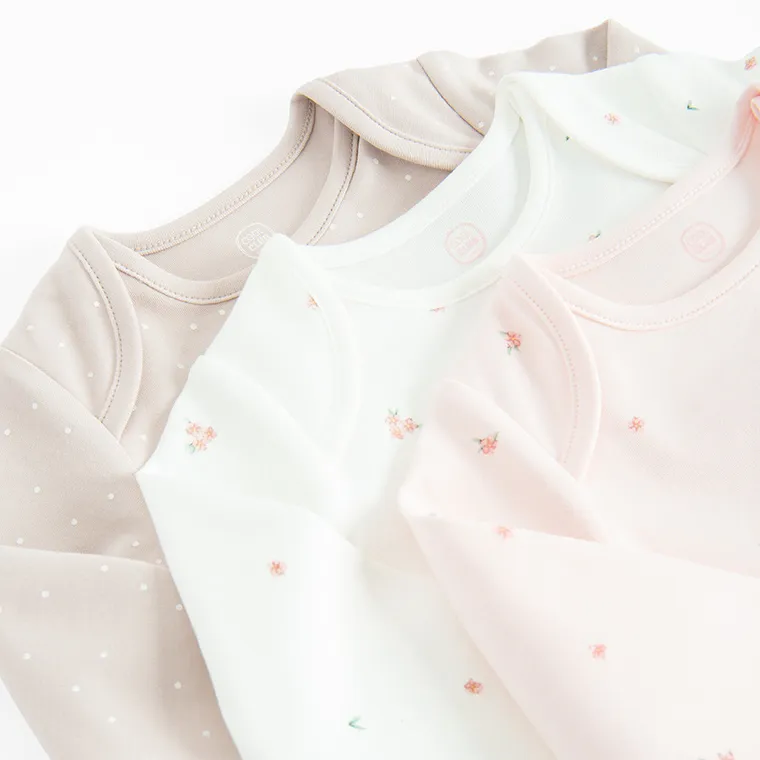 Cool Club, Body dziewczęce z długim rękawem, mix, zestaw, 3 szt.