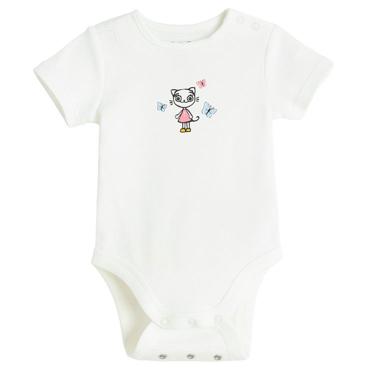 Cool Club, Body dziewczęce z krótkim rękawem, mix, Kicia Kocia, zestaw, 4 szt.