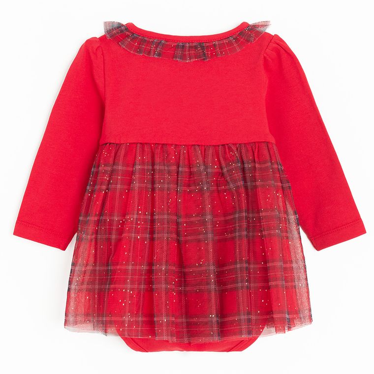 Cool Club, Body sukienka dziewczęce z długim rękawem, czerwone