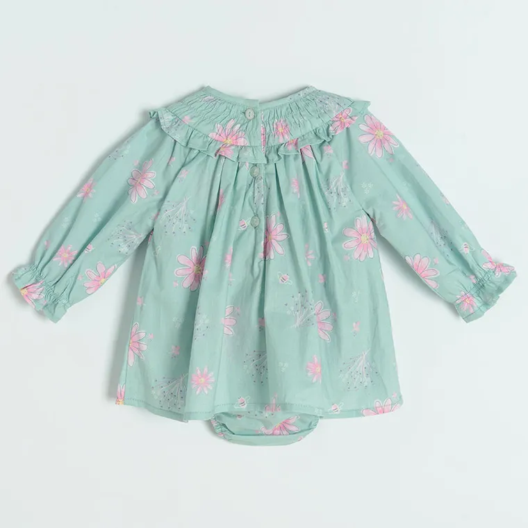 Cool Club, Body sukienka dziewczęce z długim rękawem, zielone