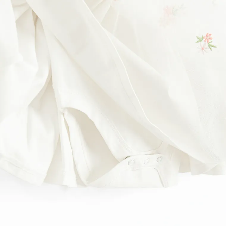 Cool Club, Body sukienka dziewczęce z krótkim rękawem, białe