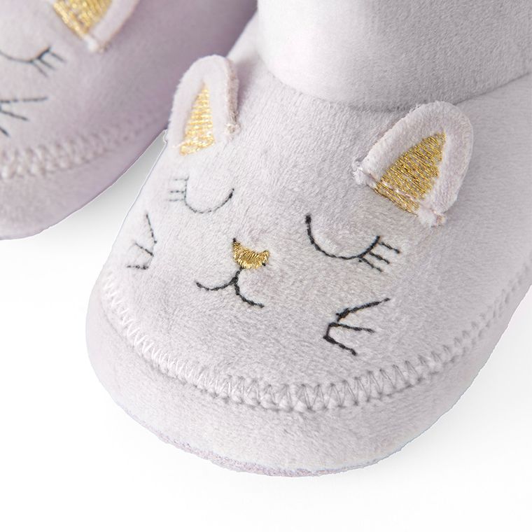 Cool Club, Buciki niechodki dziewczęce, welurowe, jasnofioletowe