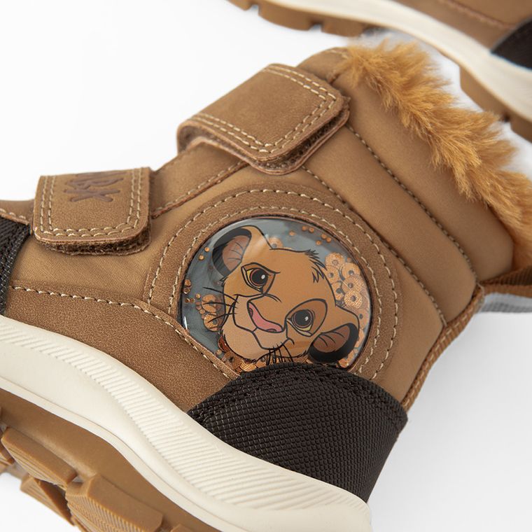 Cool Club, Buty zimowe chłopięce, brązowe, ocieplane, Król Lew