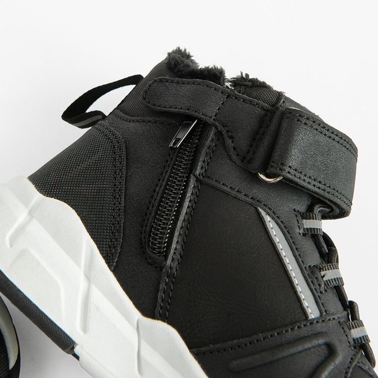 Cool Club, Buty zimowe chłopięce, ocieplane, czarne