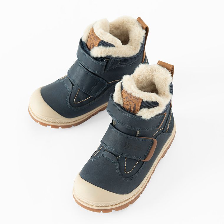 Cool Club, Buty zimowe chłopięce, pachnące, granatowe, ocieplane, Zdrowa Stopa, podeszwa Bio-Protect