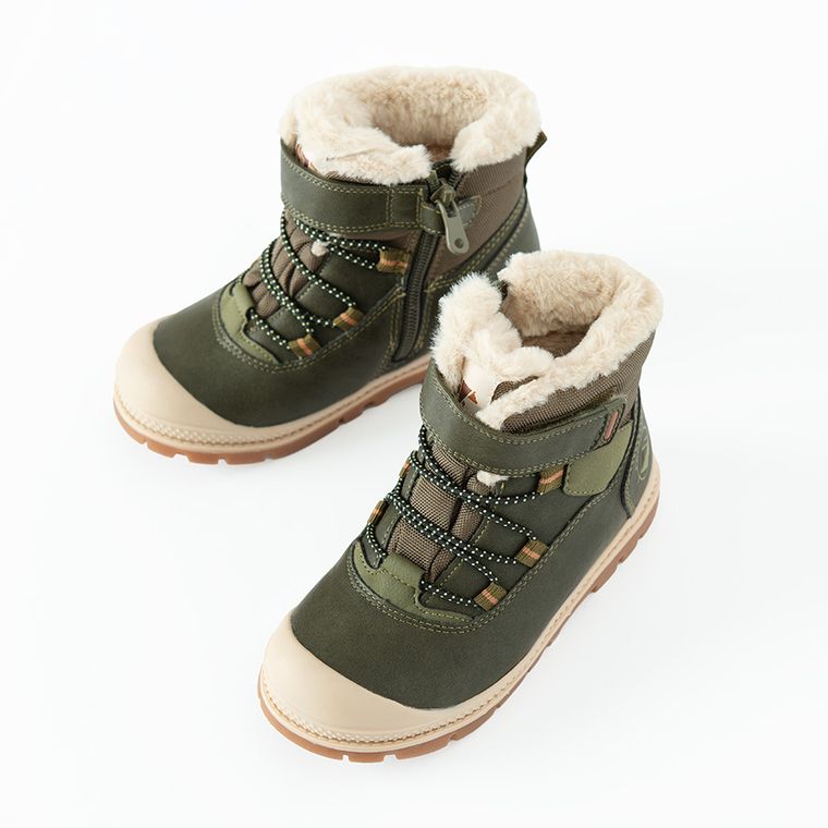 Cool Club, Buty zimowe chłopięce, pachnące, zielone, ocieplane, Zdrowa Stopa, podeszwa Bio-Protect