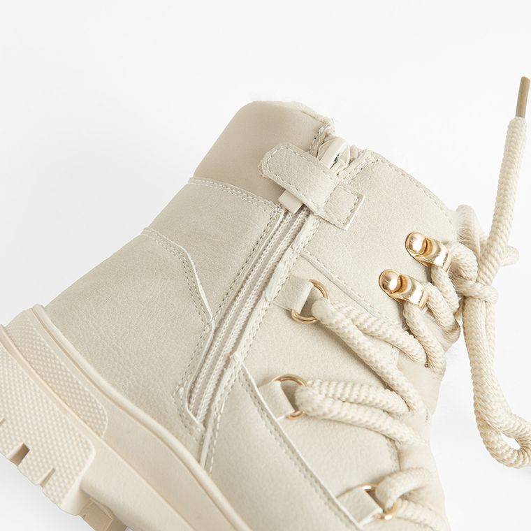 Cool Club, Buty zimowe dziewczęce, ocieplane, beżowe