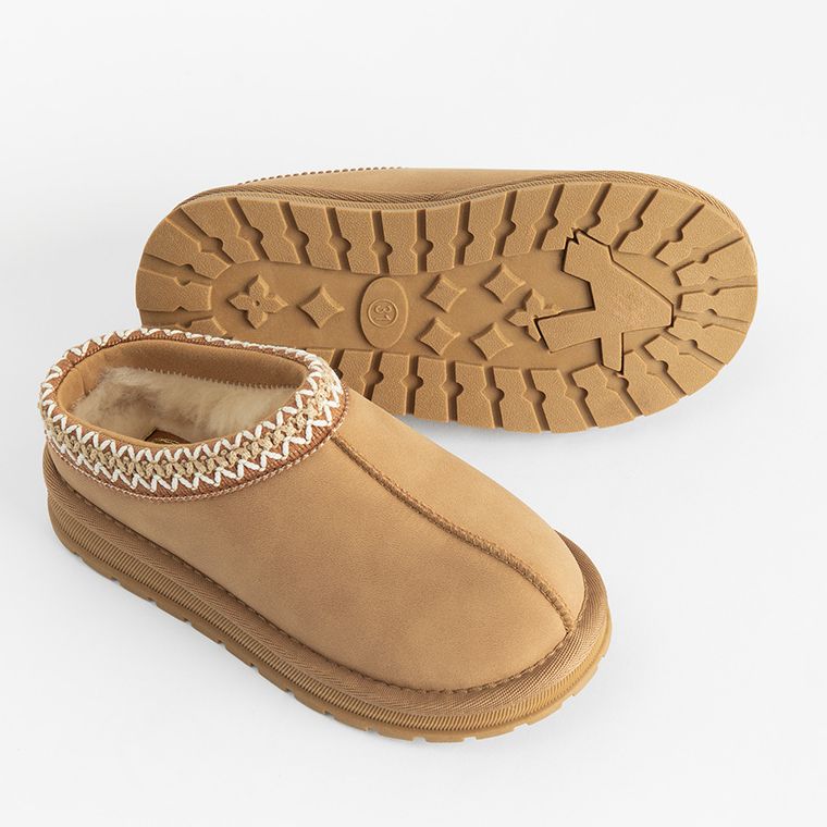 Cool Club, Buty zimowe dziewczęce z wełną, ocieplane, brązowe