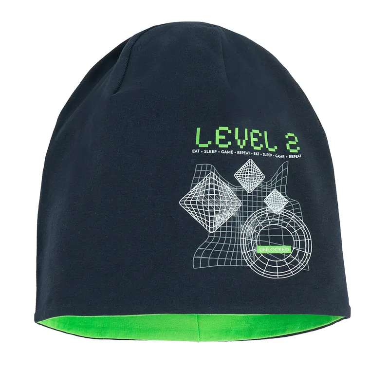 Cool Club, Czapka chłopięca, dwustronna, granatowo-zielona