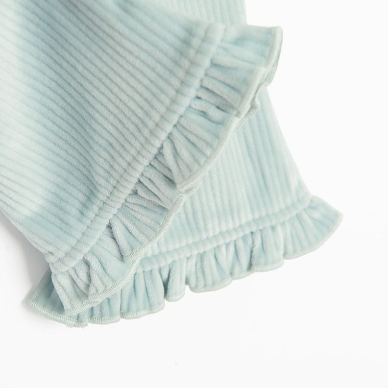 Cool Club, Jegginsy dziewczęce, dzwony, welurowe, prążkowane, niebieskie