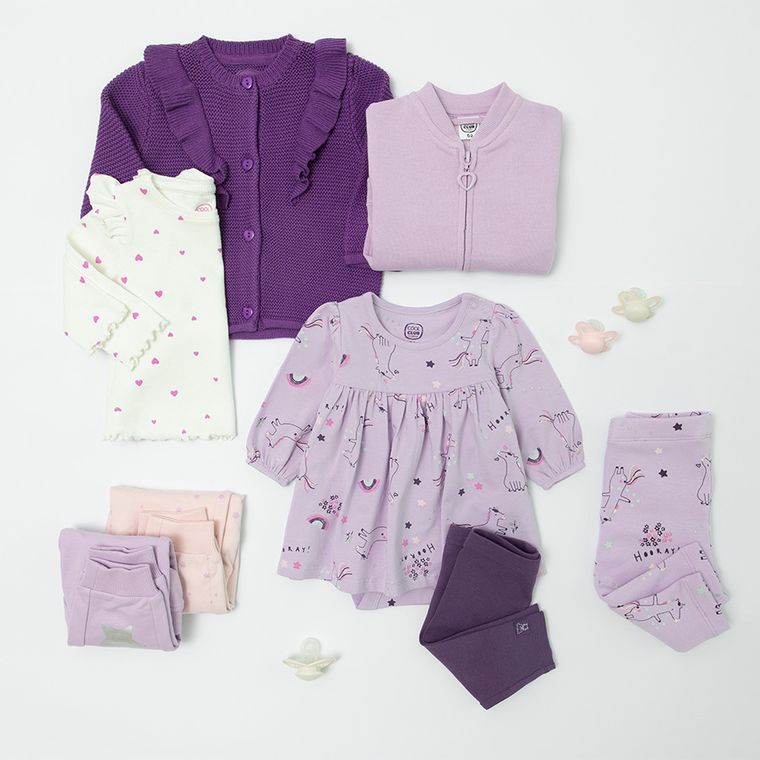 Cool Club, Jegginsy dziewczęce, ocieplane, fioletowe