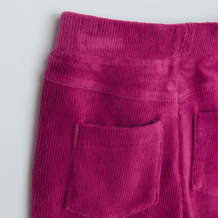 Cool Club, Jegginsy dziewczęce, welurowe, ciemnoróżowe