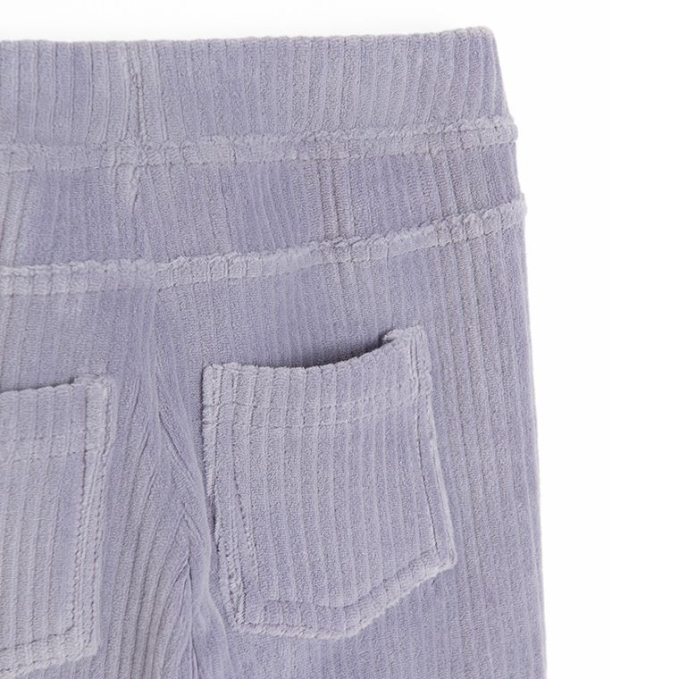 Cool Club, Jegginsy dziewczęce, welurowe, prążkowane, fioletowe