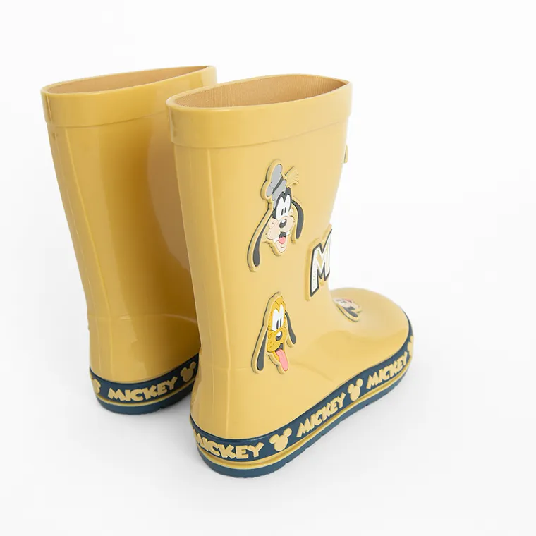 Cool Club, Kalosze chłopięce, żółte, podeszwa Barefoot, Myszka Miki