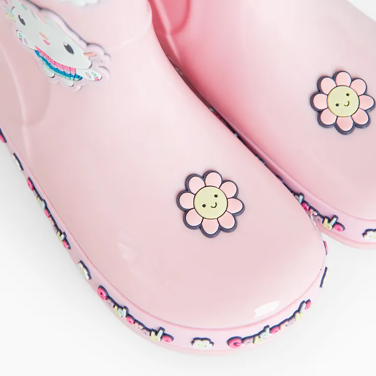 Cool Club, Kalosze dziewczęce, różowe, podeszwa Barefoot, Koci Domek Gabi