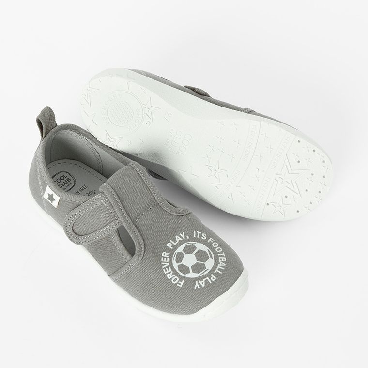 Cool Club, Kapcie chłopięce, jasnoszare, skórzana wkładka