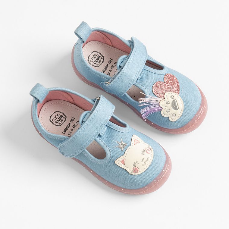 Cool Club, Kapcie dziewczęce, niebieskie, Zdrowa Stopa, Comfort-Fit