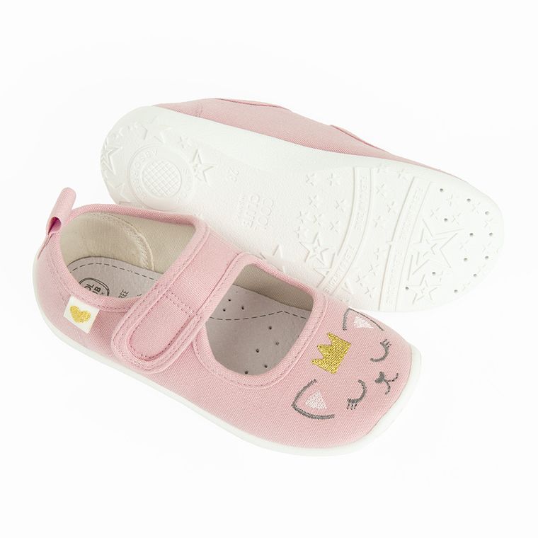 Cool Club, Kapcie dziewczęce, różowe, skórzana wkładka, Zdrowa Stopa