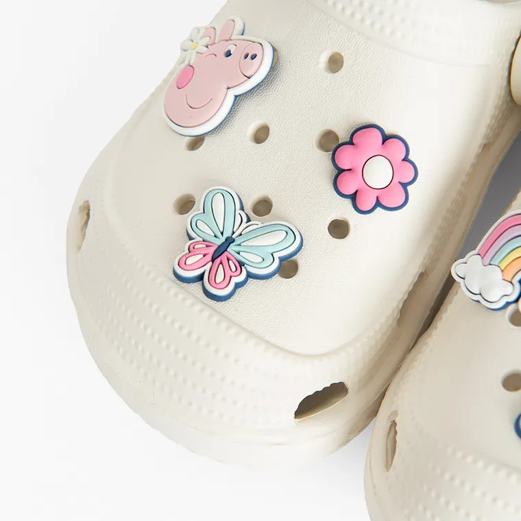 Cool Club, Klapki dziewczęce, ecru, Świnka Peppa