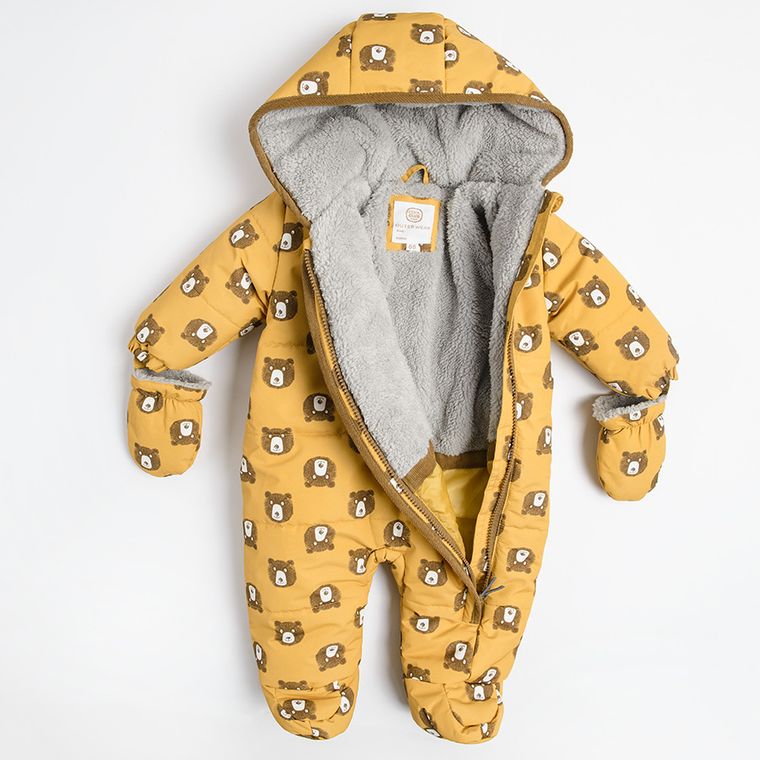 Cool Club, Kombinezon chłopięcy z kapturem, żółty